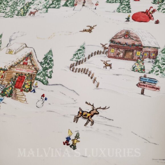 JULISKA BERRY & THREAD NORTH POLE 15" CERAMIC TREE PLATTER CHRISTMAS SANTA THEME - Picture 7 of 13